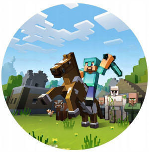 Opłatek Na Tort 20cm Minecraft Twój Napis Gratis