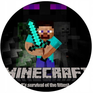 Opłatek Na Tort 20cm Minecraft Twój Napis Gratis