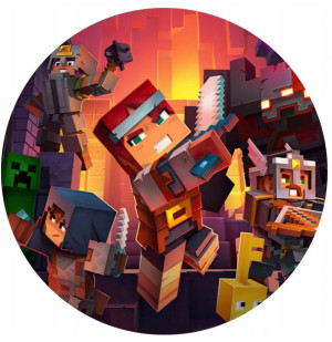 Opłatek Na Tort 20cm Minecraft Twój Napis Gratis