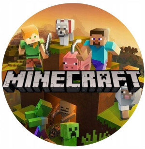 Opłatek Na Tort 20cm Minecraft Twój Napis Gratis