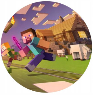 Opłatek Na Tort 20cm Minecraft Twój Napis Gratis