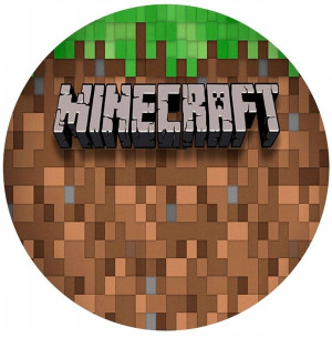 Opłatek Na Tort 20cm Minecraft Twój Napis Gratis