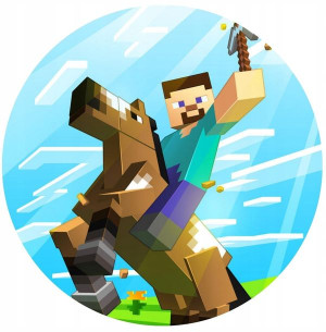 Opłatek Na Tort 20cm Minecraft Twój Napis Gratis