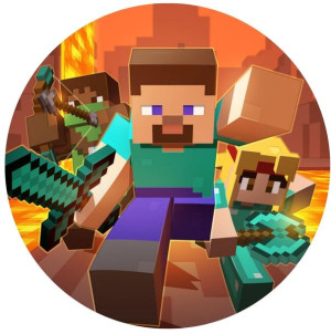 Opłatek Na Tort 20cm Minecraft Twój Napis Gratis