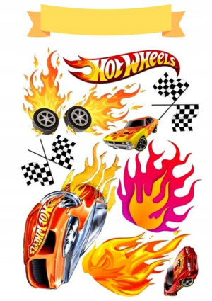 Opłatek Na Tort A4 Topper Hot Wheels Super Jakośćc