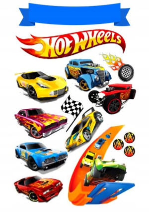 Opłatek Na Tort A4 Topper Hot Wheels Super Jakośćb
