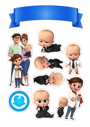 Opłatek Na Tort Topper Baby Boss Dzieciak Rządzi