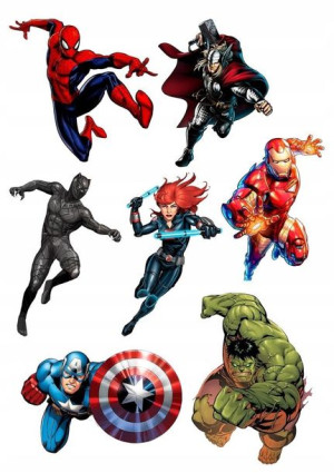 Opłatek Na Tort A4 Topper Avengers Wysoka Jakość