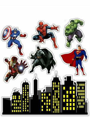 Opłatek Na Tort A4 Topper Avengers Bohaterowie