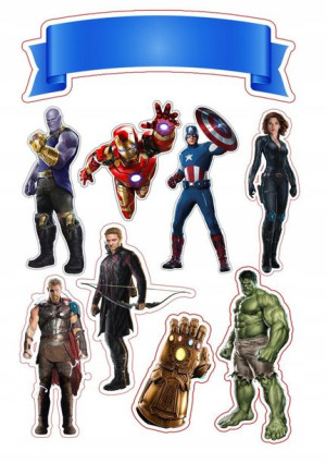 Opłatek Na Tort A4 Topper Avengers Jakość Premium