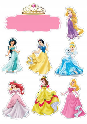Opłatek Na Tort A4 Topper Super Księżniczki Disney
