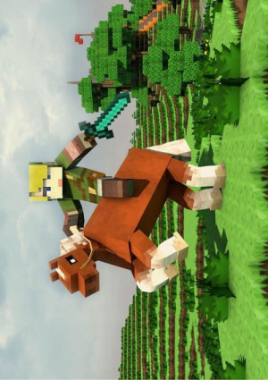 Opłatek Na Tort Tort A4 Minecraft Koń