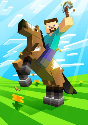Opłatek Na Tort Tort A4 Minecraft Koń