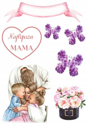 Opłatek Na Tort Dzień Matki Mamy Zestaw 3xgratis Z