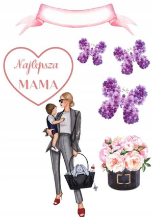 Opłatek Na Tort Dzień Matki Mamy Zestaw 3xgratis K