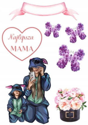 Opłatek Na Tort Dzień Matki Mamy Zestaw 3xgratis H