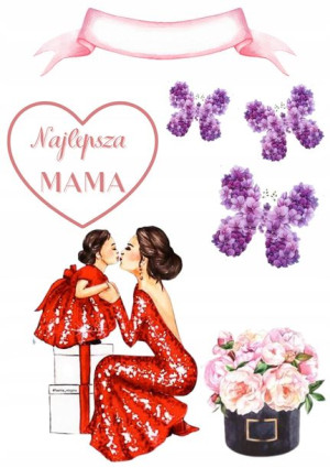 Opłatek Na Tort Dzień Matki Mamy Zestaw 3xgratis S