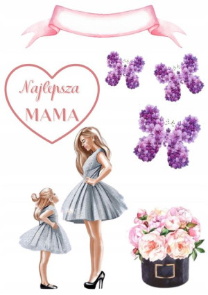 Opłatek Na Tort Dzień Matki Mamy Zestaw 3xgratis O