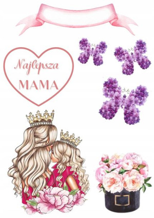 Opłatek Na Tort Dzień Mamy Matki Zestaw 3xgratis 5