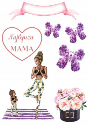 Opłatek Na Tort Dzień Mamy Matki Zestaw 3xgratis 1