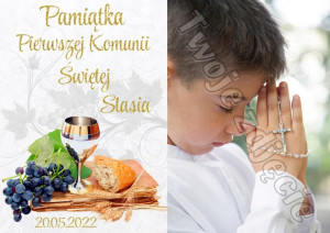 Opłatek Na Tort Komunia Św Kielich Zdjęcie Księga