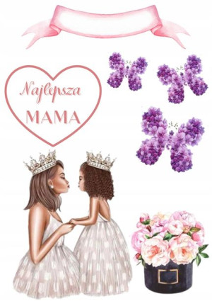 Opłatek Na Tort Dzień Mamy Matki Zestaw 3xgratis H