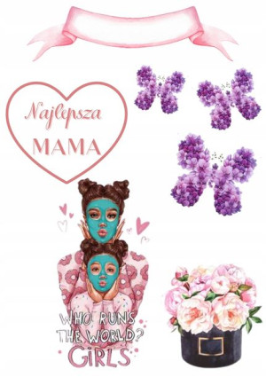 Opłatek Na Tort Dzień Mamy Matki Zestaw 3xgratis F