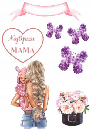 Opłatek Na Tort Dzień Mamy Matki Zestaw 3xgratis O