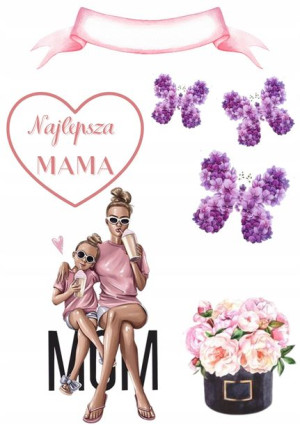 Opłatek Na Tort Dzień Mamy Matki Zestaw 3xgratis U