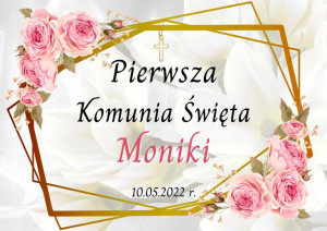 Opłatek Na Tort Komunia Święta Kwiaty Dziewczynka