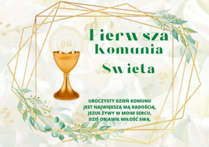 Opłatek Na Tort Komunia Święta Chłopiec A4 Napis