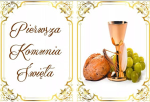 Opłatek Na Tort Komunia Swięta Księga Napis A4
