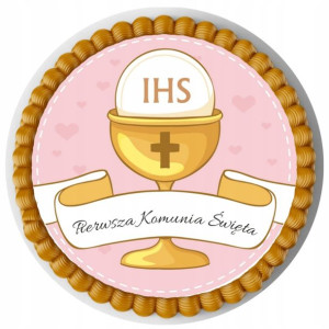 Opłatek Na Tort 20cm Komunia Św Kielich Komunijny