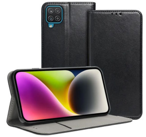 Etui Skóra do Samsung Galaxy A12 / M12 +Szkło 9H