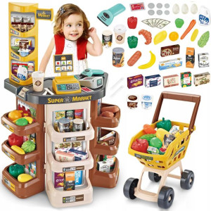 Supermarket Sklep Stragan Dla Dzieci Kasa + Koszyk