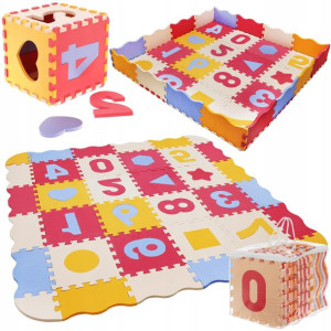 Duża Mata Edukacyjna Puzzle Piankowe Eva 36 Szt Xl