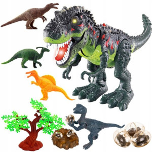 Mega Dinozaur T-Rex Chodzi Ryczy Znosi Jaja ZESTAW