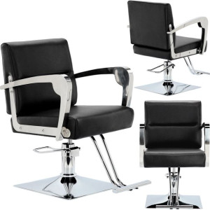 Fotel Fryzjerski Barberski Hydrauliczny Chrom