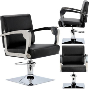 Fotel Fryzjerski Barberski Hydrauliczny Chrom
