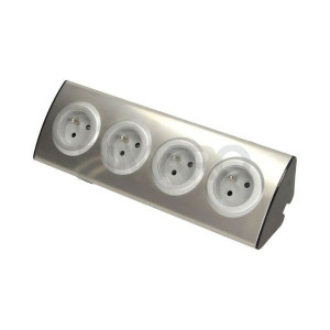 Gniazdo meblowe kuchenne 4x230V INOX