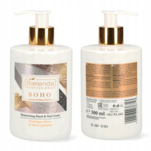 Bielenda NAILSPIRATION Boho, Pielęgnacyjny krem do dłoni i paznokci, 300 ml