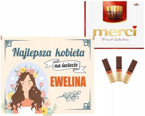 PREZENT na DZIEŃ KOBIET Pudełko na Merci IMIĘ