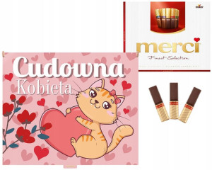 PREZENT na DZIEŃ KOBIET Pudełko na Merci Nadruk