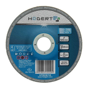 Tarcza metalu/inoxu 125mm 0.8mm HOEGERT