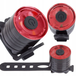 Lampka Rowerowa 3 Led Tył Na Rower Do Plecaka