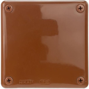 Puszka bez zacisków 118x118x46 IP55 brązowa