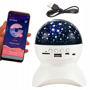 Projektor Gwiazd Lampka Nocna Nieba Star Led Usb