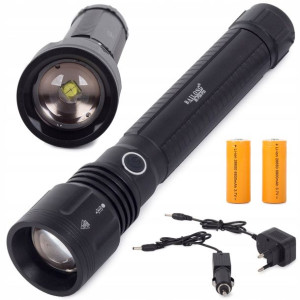Latarka Taktyczna Bailong Mocna Zoom Cree Xhp50