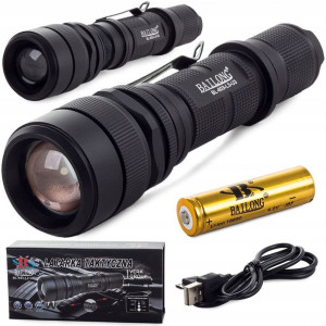 Latarka Taktyczna Bailong Usb Led Cree Xm-l T6