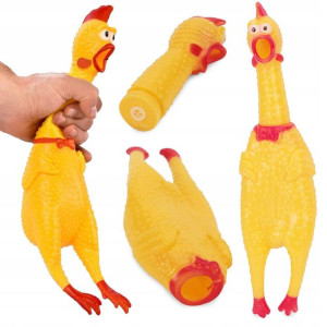 Zabawka Dla Psa Piszcząca Gryzak Kurczak Guma 31cm